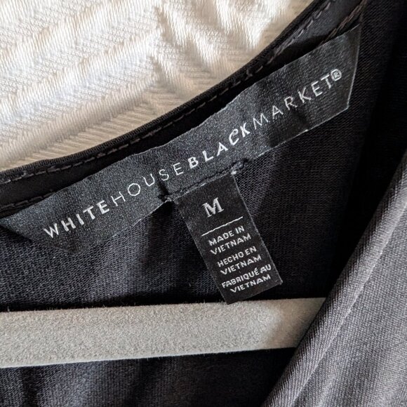 White House Black Market Sandwashed SL Jersey Romper Washed Black Medium - Picture 4 of 11